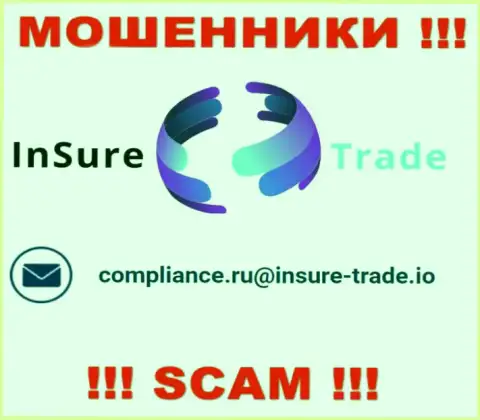 Организация Insure Trade не прячет свой е-майл и размещает его на своем интернет-сервисе