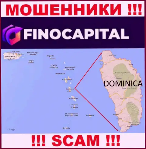Юридическое место регистрации FinoCapital Io на территории - Доминика