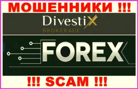 FOREX - это именно то на чем, будто бы, специализируются интернет мошенники DivestixBrokerage Com