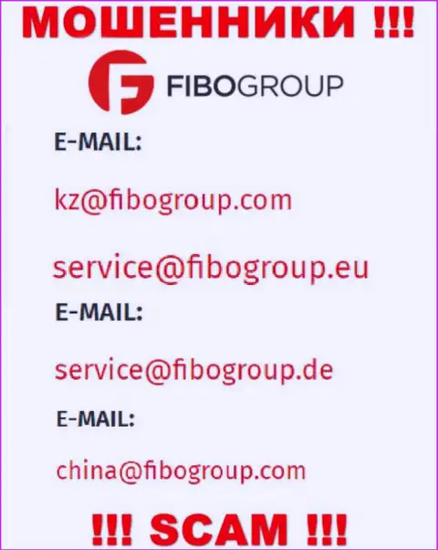 Адрес электронного ящика, который интернет махинаторы FiboForex указали у себя на официальном интернет-ресурсе