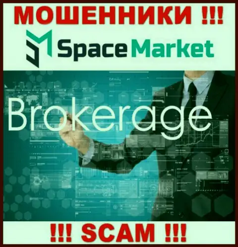 Сфера деятельности жульнической конторы Space Market - это Брокер