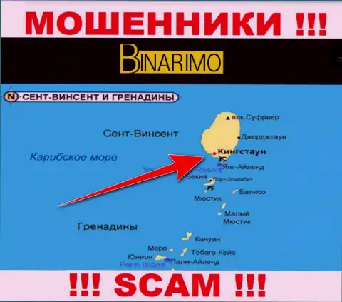 Компания Binarimo Com - это интернет мошенники, обосновались на территории Kingstown, St. Vincent and the Grenadines, а это офшор