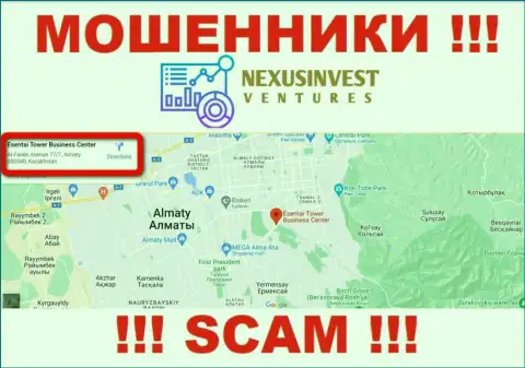 Весьма рискованно отправлять финансовые активы Nexus Investment Ventures Limited ! Указанные интернет-ворюги показали ненастоящий официальный адрес
