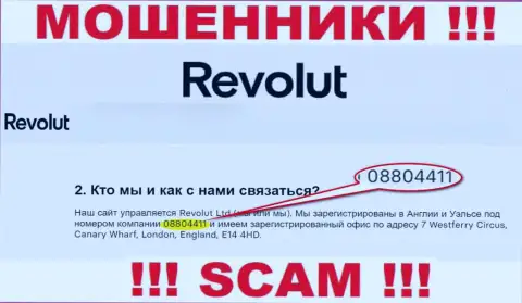 Осторожно, наличие регистрационного номера у организации Revolut Ltd (08804411) может оказаться уловкой