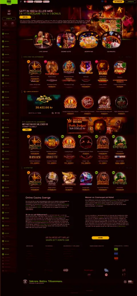 Вранье на страницах интернет-ресурса мошенников 888 Casino