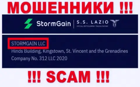 Инфа о юридическом лице ШтормГаин Ком - им является компания STORMGAIN LLC