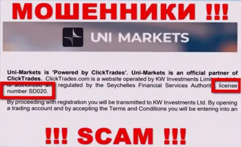 Будьте весьма внимательны, UNIMarkets Com отжимают деньги, хоть и разместили свою лицензию на онлайн-сервисе