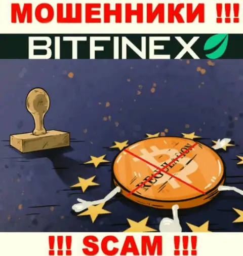 У конторы Bitfinex Com не имеется регулятора, а следовательно ее неправомерные действия некому пресекать