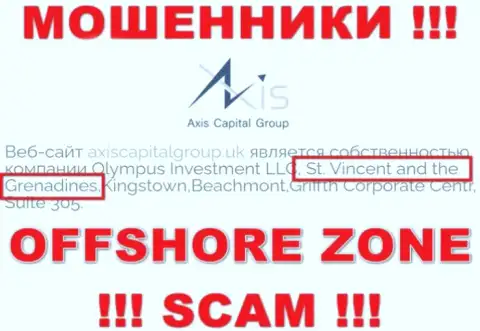 AxisCapitalGroup - internet-мошенники, их место регистрации на территории St. Vincent and the Grenadines