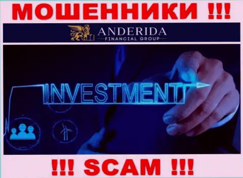 Anderida Group обманывают, оказывая мошеннические услуги в сфере Инвестиции