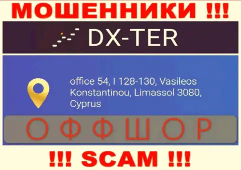 office 54, I 128-130, Vasileos Konstantinou, Limassol 3080, Cyprus - это адрес конторы ДИксТер, расположенный в оффшорной зоне