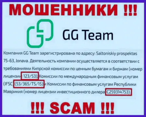Не надо доверять организации GG Team, хотя на сайте и находится ее лицензионный номер