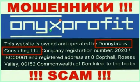 Юр лицо конторы Оникс Профит - это Donnybrook Consulting Ltd, инфа взята с официального интернет-сервиса