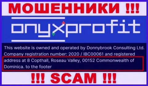 8 Copthall, Roseau Valley, 00152 Commonwealth of Dominica - это оффшорный адрес Donnybrook Consulting Ltd, откуда МОШЕННИКИ грабят лохов