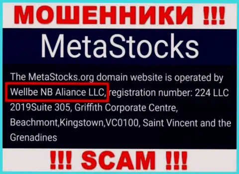Юр лицо организации MetaStocks Org это Веллбе НБ Алиансе ЛЛК, информация позаимствована с официального информационного сервиса