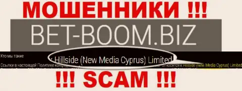Юридическим лицом, управляющим internet-мошенниками Bet-Boom Biz, является Хиллсиде (Нью Медиа Кипр) Лтд