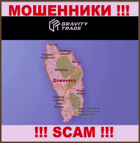 Gravity Trade безнаказанно обманывают доверчивых людей, так как пустили корни на территории Commonwealth of Dominica