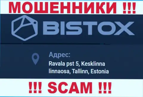 Избегайте совместного сотрудничества с организацией Bistox Com - данные ворюги засветили ложный юридический адрес