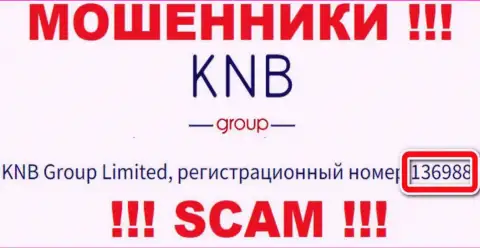 Наличие рег. номера у KNB Group (136988) не делает данную организацию добросовестной