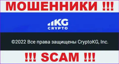 Crypto KG - юридическое лицо интернет-аферистов компания КриптоКГ, Инк