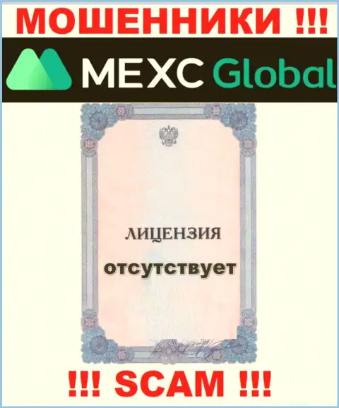 У кидал MEXC Global на web-сервисе не представлен номер лицензии организации !!! Осторожно