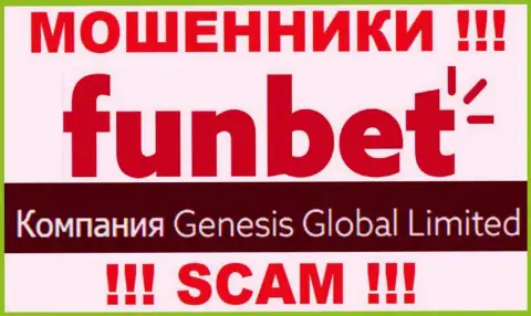 Сведения об юридическом лице организации ФанБет, это Genesis Global Limited