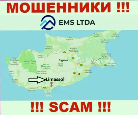 Мошенники EMSLTDA Com находятся на оффшорной территории - Limassol, Cyprus