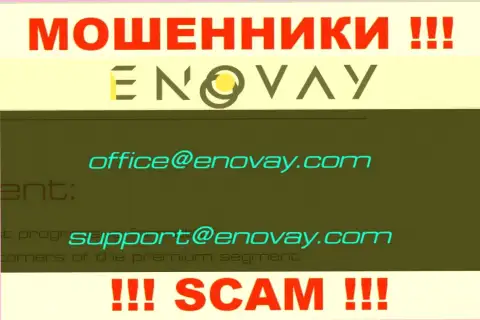 Адрес электронного ящика, который интернет-мошенники ЭноВей Ком указали у себя на официальном информационном сервисе