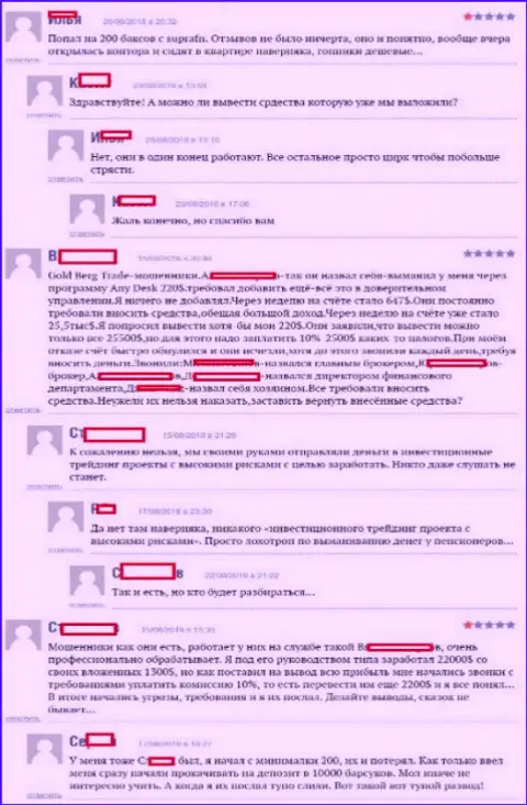 Достоверные отзывы игроков Форекс компании Супра ФН, опубликованные ими лично на сайте боэксперт ру