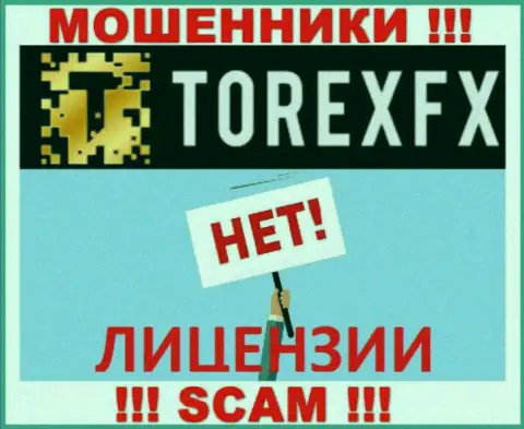 Махинаторы TorexFX Com действуют нелегально, т.к. не имеют лицензии !!!